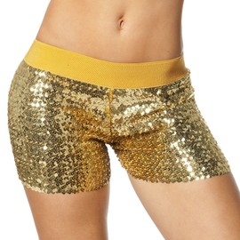 WILBERS & WILBERS 6431 Hot Pants with Sequins, Short Shiny Shorts, Party Outfit for Festival, Carnival