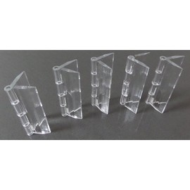 Pack of 5 Transparent Clear Plastic Acrylic 25mm Continuous Piano Hinge Hinges