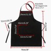 CWFUN Black Adjustable Bib Apron Waterdrop Resistant with 2 Pockets-Size