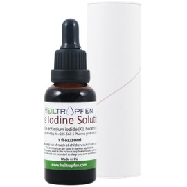 Lugols Solution 30 ml - 1 Fl Oz | 15% Strenght Liquid Formulation | 5 Percent Iodine + 10% Potassium Iodide Liquid | Drops | Heiltropfen®