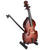 Mini Bass Ornaments Wooden Small Musical Instrument Model Home Decoration