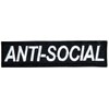 PARITA Anti-Social Iron on Word Patches for Motorcycle Biker Vest