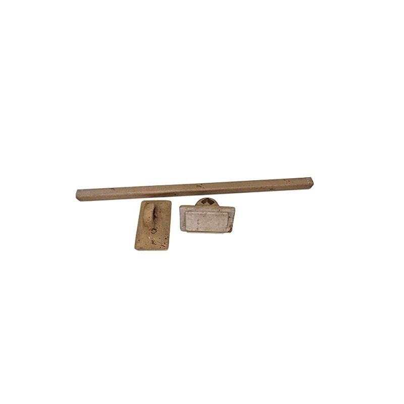 Cast Stone Towel Bar and Holders for Shower Bathroom (Mocha)