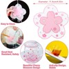 SZHTSWU Cherry Blossom Glass Cup and Coaster, Glass Teacup with