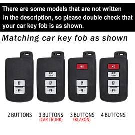ontto Smart Remote Key Fob Protector Compatible with Toyota 3-Button for RAV4 Highlander Avalon Sequoia Tundra Tacoma 4Runner Cruise Prius Corolla 2012-up,Carbon Texture Key Case,Black