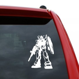 Black Heart Decals & More Mobile Suit Gundam Vinyl Decal | Color: White | 6" x 4.5"