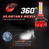 CHUSYYRAY 6x 6000K LED Headlight Hi/Lo + Fog Light Bulbs
