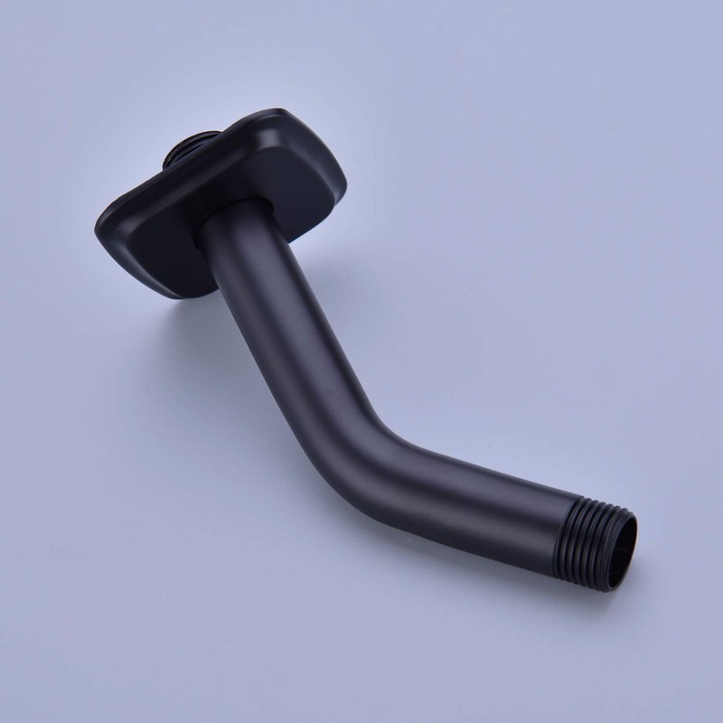 TRUSTMI 6-Inch Shower Arm with Flange, Solid Stainless Steel, Wall