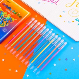 Dyvicl Dual Metallic Gel Pen, Liquid Glitter Iridescent Gel Pen for Adult Coloring, Doodling, Drawing, Scrapbooking, Card Making, Illustrations, Designs, Journaling, Set of 12