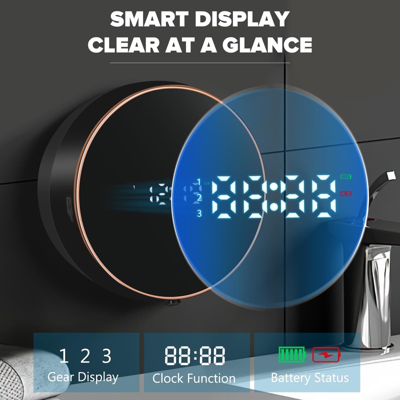 Automatic Soap Dispenser Foam Bathroom: Wall Mount Rechargeable Touchless Adjustable