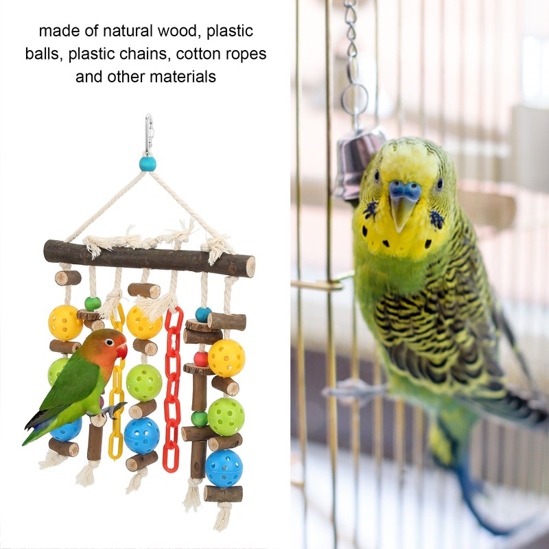 Wooden Parrot Chewing Blocks Safe Bite Resistant Large Parrot Bite
