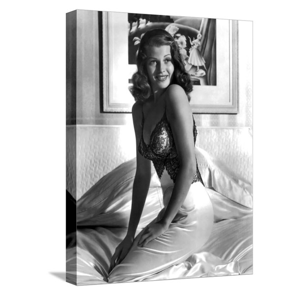 ART.COM Stretched Canvas Print RITA HAYWORTH (b/w photo), 12" x