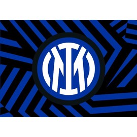 Inter Flag Size 140 x 100 cm with New Geometric Graphics with Central Logo