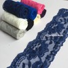 LUMKET 3.15 Inches Wide Stretch Lace Ribbon with Floral Pattern