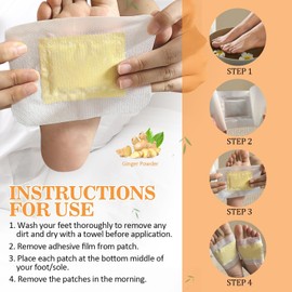 L'AMOUR yes! 50 Premium Quality 2-in-1 Foot Pads | Double Strength Formula | Bamboo Vinegar, Ginger, Tourmaline, Loquat Leaf | L'AMOUR yes!