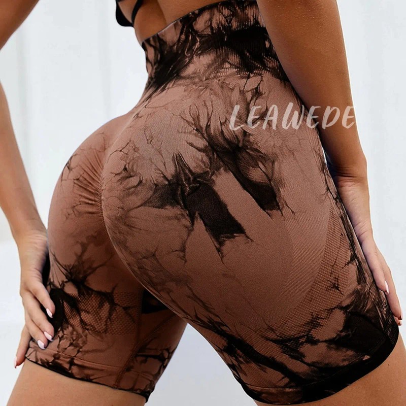 Leawede - 3pzs Leggins Deportivos Mujer Para Yoga,tie-dye Ropa Gym
