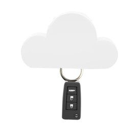 BOBOZHONG Magnetic Key Holder in Cloud Shape, Magnetic Key Ring Holder, Magnets Key Holder, Cloud Shape Holder, House Key Organiser for Door, Entrance, Decoration, Kitchen, Bedroom, White