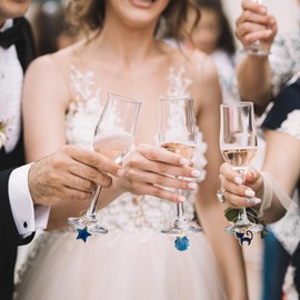 Wine Glass Charms Classy Wine Charms for Stem Glasses 20 Pcs Wines Glass Markers Charmes with Gold Rings Drink Charm for Glasses Wines Charm Glasss Tags Identifiers Christmas Wedding Party Favors Decorations