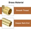 sourcing map Brass Hose Barbed Elbow Fitting 1/2" Barbx3/8 NPT