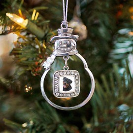 Inspired Silver - Square The Rottweiler Snowman Ornament, Christmas Tree - (Snowman, Square The Rottweiler)