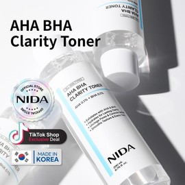 NIDA AHA BHA Clarity Toner Daily Exfoliant Skincare Soothing