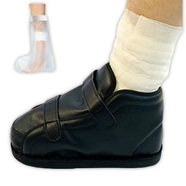 Rimikuru ギプスシューズ ギブスシューズ 屋外 ギブス リハビリ シューズ カバー ギプス 骨折 靴 介護 怪我用 左右兼用 滑り止め 冬 介護シューズ (21cm)