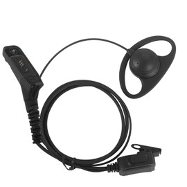 KANMIT Earpiece for Motorola APX4000 APX6000 APX7000 APX8000 XPR6350 XPR6550 XPR7350 XPR7550 XPR7580 Walkie Talkie 2 Way Radio with D Shape Ear-Hook and PTT mic