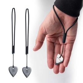 Titanium Guitar Picks, Must-Have Guitar Accessories for Music Lovers, All-Around Metal Pick for Bass, Ukulele, and More, Awesome Guitar Gifts, Comes with a Silicone Strap, 3-Pack - GPCA