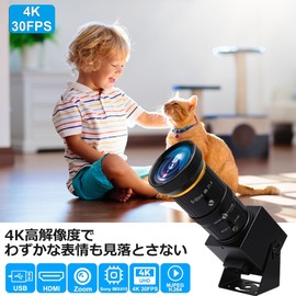 HDMI USB Camera, Rabbitroom 4K UHD 30FPS Webcam 10x Optical Zoom 5-50mm Manual Focus Zoom Camera H.265 USB HDMI Simultaneous Output 2x Digital Zoom Webcam Computer Camera PC Camera Streaming Webcam