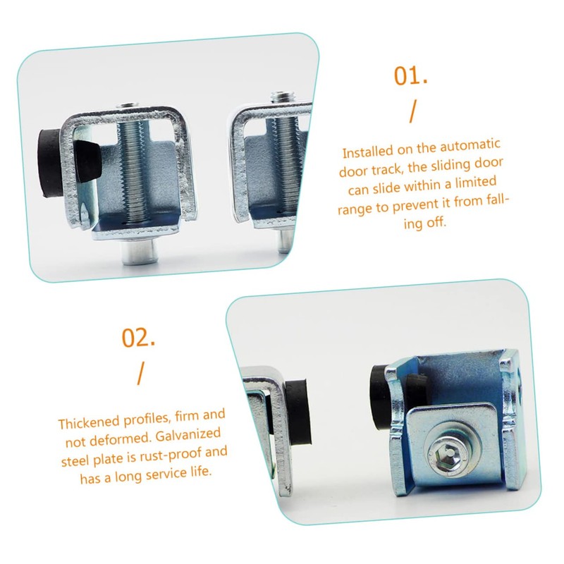 Outanaya 2Pcs Sliding Door Stopper Track Bumper Prevents Door Collision