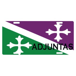 FAST SERVICE DESIGNS ADJUNTAS Flag Puerto Rico Municipio 6" X 12" License Plate Boricua Emblem II