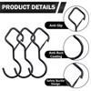 JIANGBINGREN 10 PCS Metal Hanging Hooks with Safety Buckle, Heavy