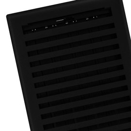 Imperial RG3441 Montezuma Decorative Floor Register, 6 x 10-Inch, Black Iron