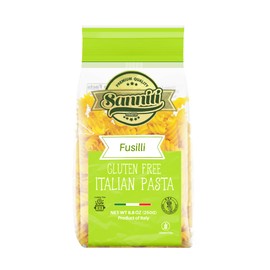 Sanniti Italian Gluten Free European-Kosher Vegan GMO-Free Pasta Made with Corn and Rice imported from Italy, 8.8 oz (Pack of 2) (Fusilli)