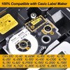 Hehua 4 Pack Compatible Label Tape Replacement for Casio XR-9WE