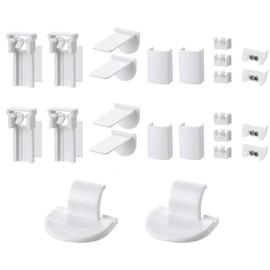 Pleated Replacement Parts Set, Clamping Support Accessories, Pleated Clamp Support Accessories, Clamp Fix Bracket, No Drilling, Adjustable Pleated Replacement Parts Set, Adjustment Range (1 Set, 24