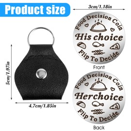 Mabor Food Decision Coin for Women Men Stainless Steel Double Sided Coin Funny Valentines Gifts for Her Him for Girlfriend Boyfriend Wedding Gifts for Couples Newlyweds