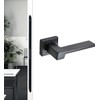 Decoranddecor Spectra Matt Black Door Aluminium Handles Lever On 54mm
