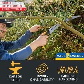 Alpen Bernina 6350 Fixed Curved 330mm Blade Saw with Belt Clip Holster cuts 160mm Hardened Teeth Made in Sweden Pruning Work Vineyards Landscaping Gardening Replacement Blade BERNINA6350/1
