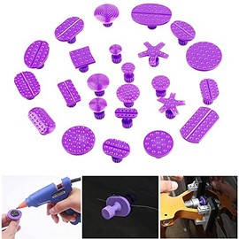 HIYITKS Paintless Dent Repair Removal Kit Glue Puller Tabs, 24 Pcs Dent Puller Pulling Tab Kits, Professional Dent Remover Tool Auto Body Dent Repair Kits for Car Hail Damage Dent & Ding Removal