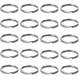 Pack of 20 key rings, key rings, DIY key ring accessories, for keys, necklaces, bracelets, earrings, crafts, ornaments and DIY art (28 mm)