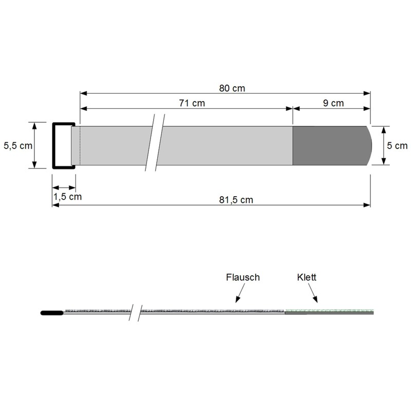 80 cm x 50 mm FUK resealable Velcro cable ties
