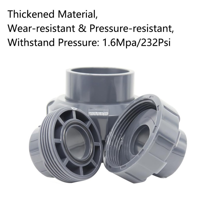 63mm x 63mm PVC Pipe Fitting Union Connector Solvent Socket,