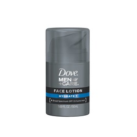 Dove Men + Care Face Lotion Hydrate with Broad Spectrum SPF 15, 1.69 Fl Oz