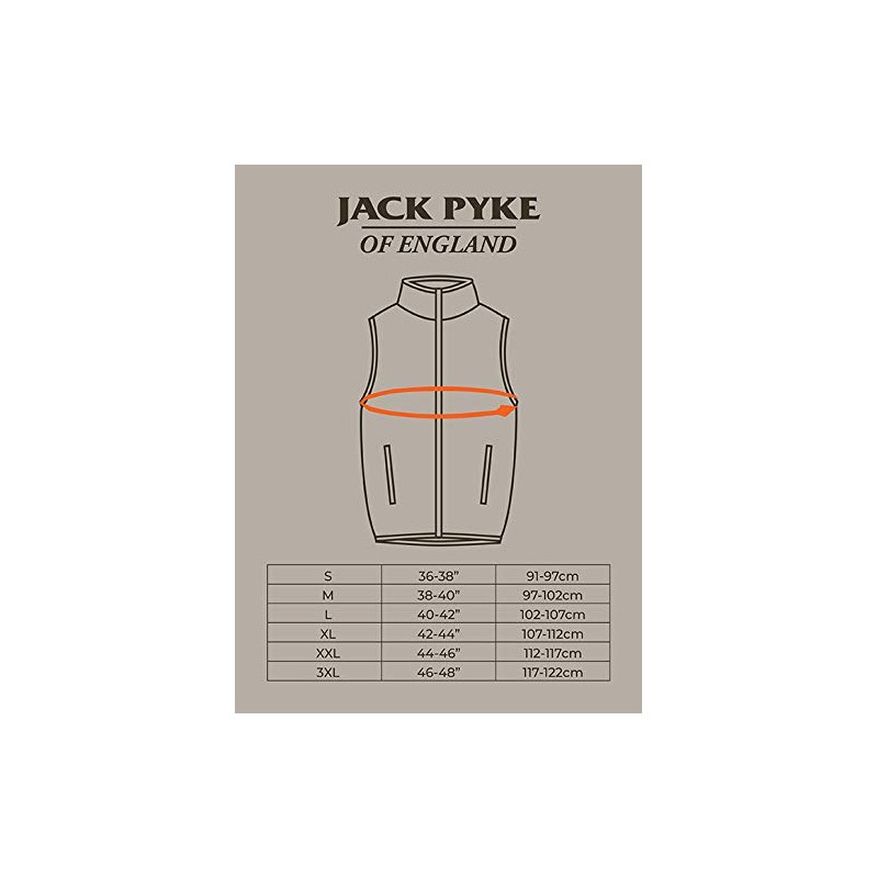 JACK PYKE JACK PYKE Mens Countryman Thermal Fleece Gilet Anthracite