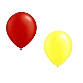 Toyland 30 RED & YELLOW 12" LATEX BALLOONS - GREAT FOR SPAIN CRICKET/FOOTBALL EUROS/WORLD CUP PARTIES