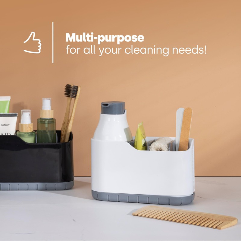 LIVIVO 2-in-1 Sink Caddy and Foam Soap Dispenser, Kitchen and