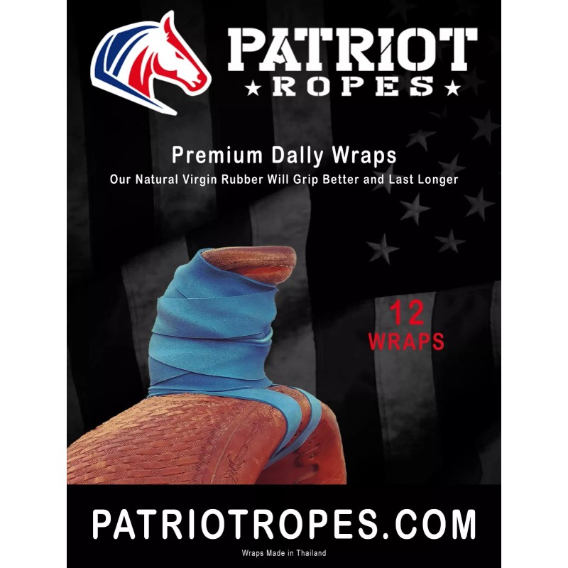 Patriot Ropes Blue 100% Virgin Rubber Premium Saddle Horn Dally