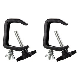 CHAUVET CLP-03 Standard C Clamps for DJ Lighting Setups and Systems, Fits 1-2 Inch Truss for Stable & Safe Light Mounting, 44 Pound Capacity, 2 Count