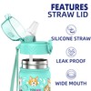 GOPPUS 420ml/14oz Kids Insulated Water Bottle with Straw Cute Double